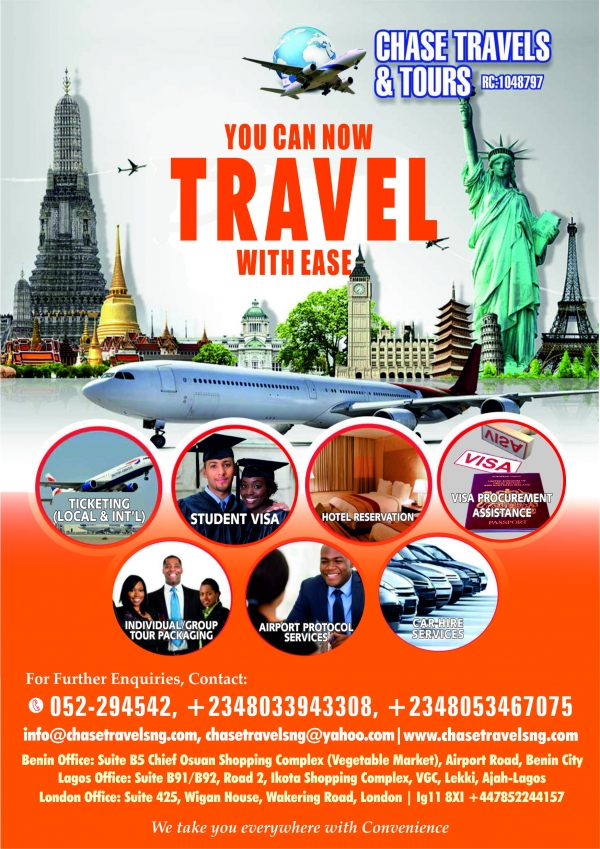 chase travels and tours  benin city  nigeria